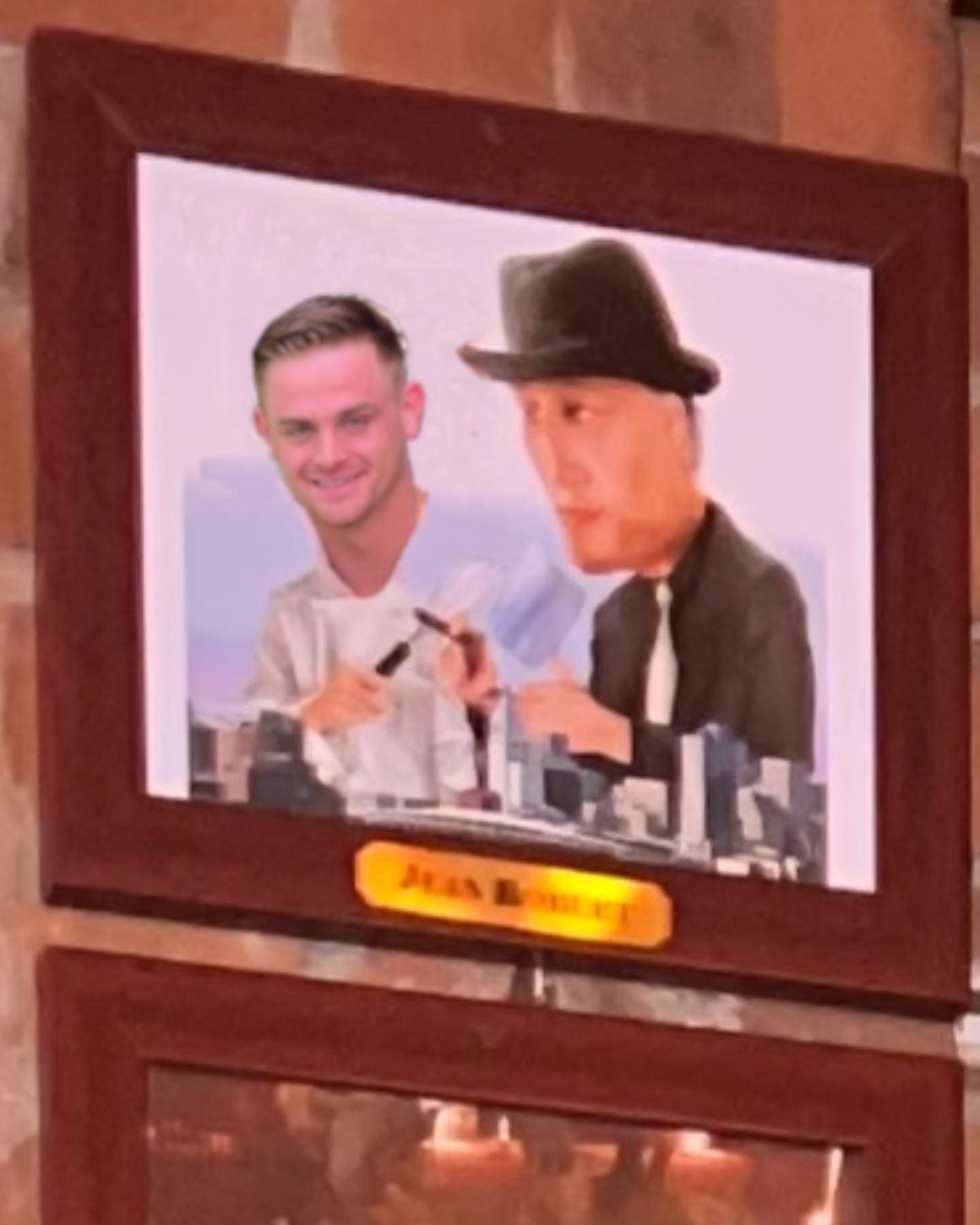Restaurant caricature of Brian